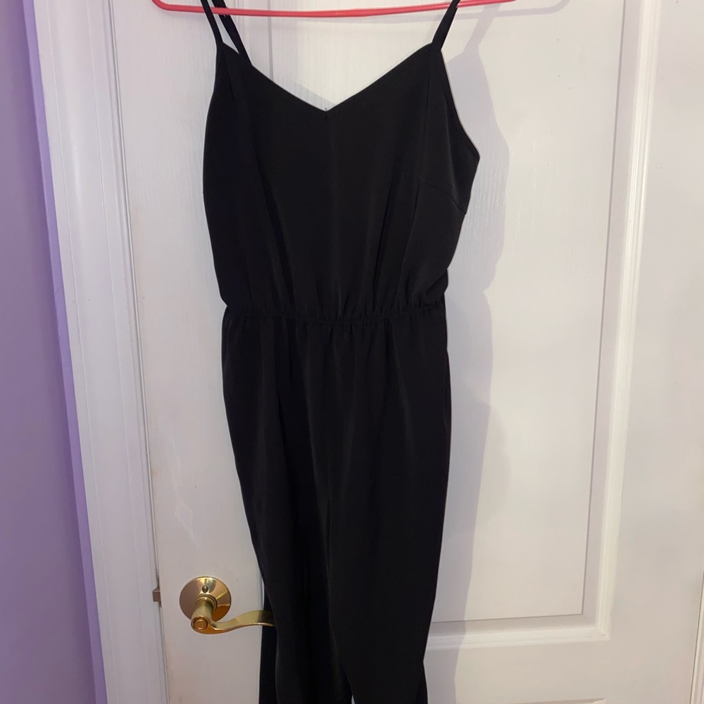 Simple Black Strap Jumpsuit